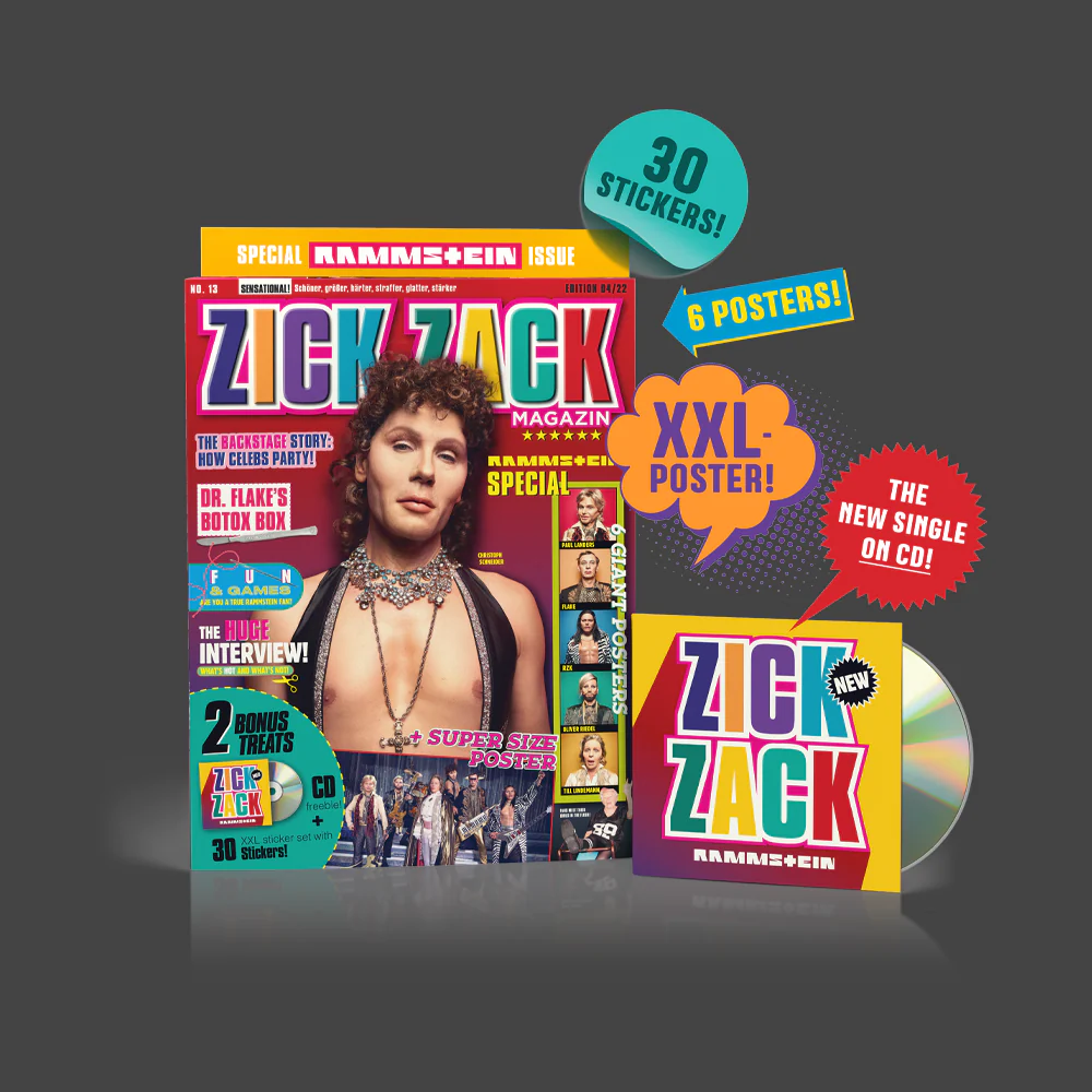 Rammstein Single "Zick Zack", Magazin inkl. CD *englische Version*